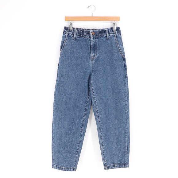 MADEWELL Pull-On Balloon Jeans in Morningside Wash Tencel Denim Size S - Picture 2 of 11